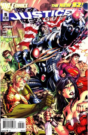 Justice League (2nd Series) 5 published by DC with cover art by Jim Lee