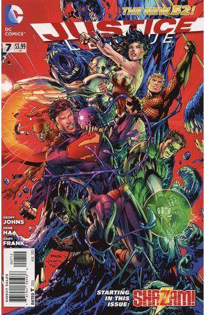 Justice League (2nd Series) 7 (2nd) published by DC with cover art by Jim Lee