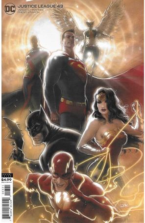 Justice League (4th Series) 43A published by DC with cover art by Jamal Campbell