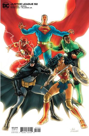 Justice League (4th Series) 52A published by DC with cover art by Nick Derington