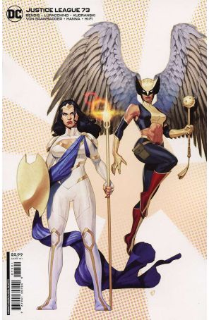 Justice League (4th Series) 73A published by DC with cover art by Ariel Olivetti