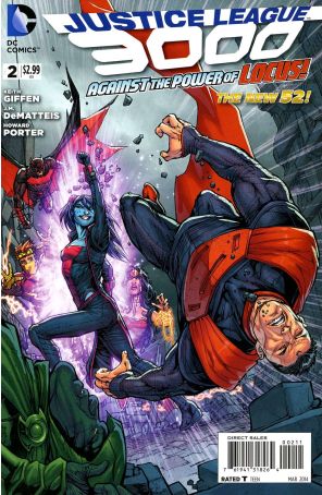 Justice League 3000 2 published by DC with cover art by Howard Porter