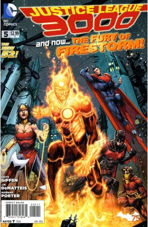 Justice League 3000 5 published by DC with cover art by Howard Porter