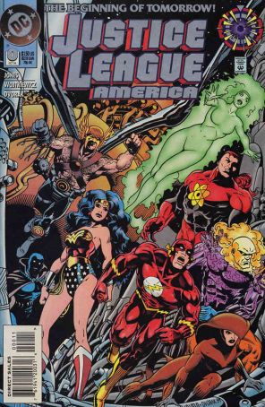 Justice League America 0 published by DC with cover art by Chuck Wojtkiewicz