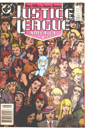Justice League America 29 (Newsstand) published by DC with cover art by Kevin Maguire