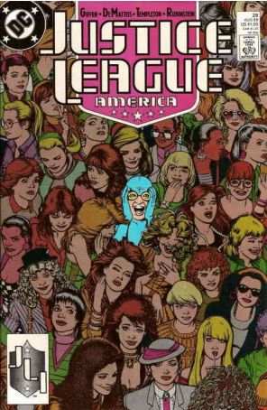 Justice League America 29 published by DC with cover art by Kevin Maguire
