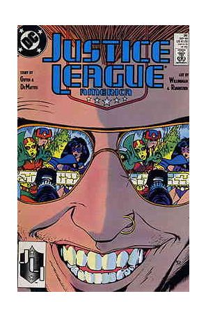 Justice League America 30 published by DC with cover art by Kevin Maguire