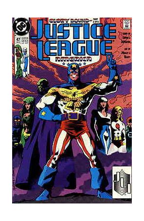 Justice League America 47 published by DC with cover art by Adam Hughes