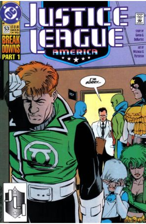 Justice League America 53 published by DC with cover art by Chris Sprouse