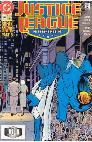 Justice League America 54 published by DC with cover art by Chris Sprouse