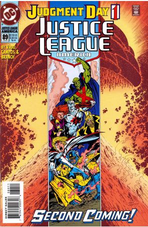 Justice League America 89 published by DC with cover art by Marc Campos