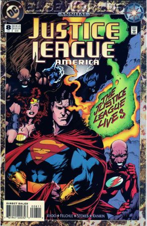 Justice League America Annual 8 published by DC with cover art by Howard Porter