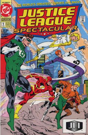 Justice League America Spectacular 1A published by DC with cover art by Dan Jurgens