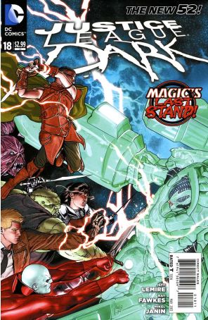 Justice League Dark 18 published by DC with cover art by Mikel Janin