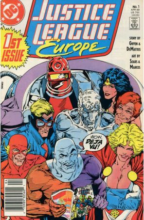 Justice League Europe 1 (Newsstand) published by DC with cover art by Bart Sears