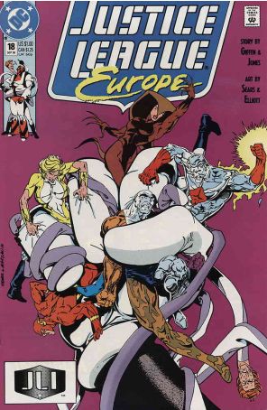 Justice League Europe 18 published by DC with cover art by Bart Sears