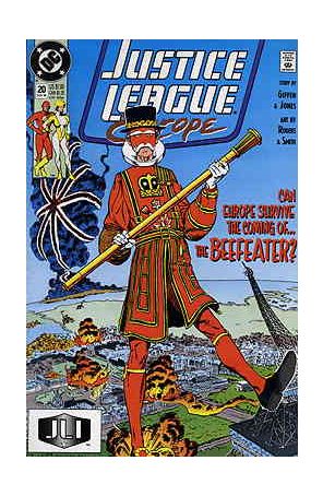 Justice League Europe 20 published by DC with cover art by Marshall Rogers