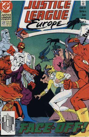 Justice League Europe 27 published by DC with cover art by Bart Sears