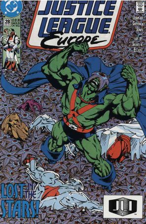 Justice League Europe 28 published by DC with cover art by Bart Sears