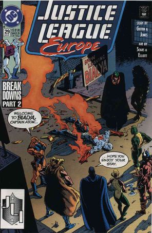 Justice League Europe 29 published by DC with cover art by Bart Sears