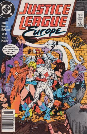 Justice League Europe 3 (Newsstand) published by DC with cover art by Bart Sears
