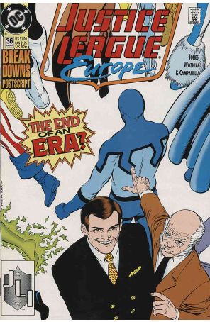 Justice League Europe 36 published by DC with cover art by Kevin Maguire