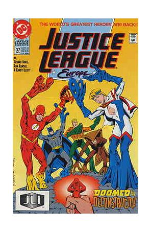 Justice League Europe 37 published by DC with cover art by Ron Randall