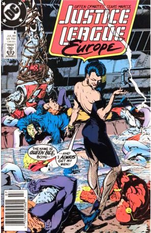 Justice League Europe 4 (Newsstand) published by DC with cover art by Bart Sears