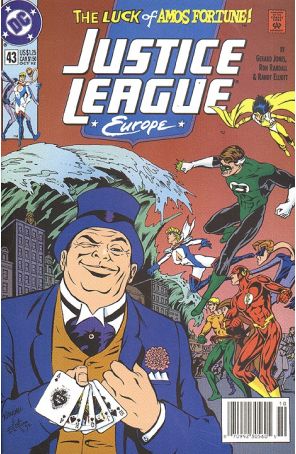 Justice League Europe 43 (Newsstand) published by DC with cover art by Ron Randall