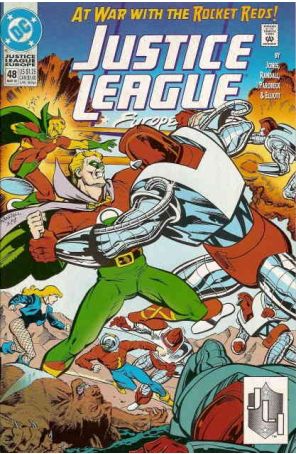 Justice League Europe 48 published by DC with cover art by Ron Randall