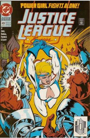 Justice League Europe 49 published by DC with cover art by Ron Randall