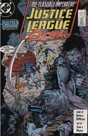 Justice League Europe 7 published by DC with cover art by Bart Sears