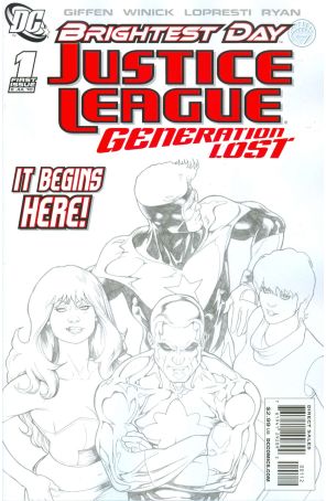 Justice League Generation Lost 1 (2nd) published by DC with cover art by Kevin Maguire