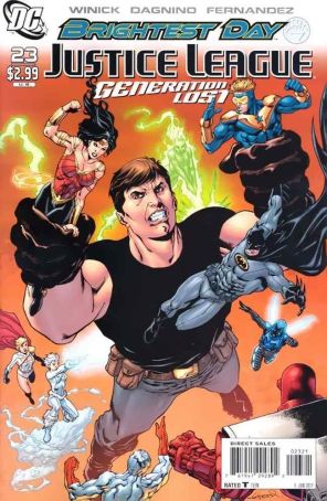 Justice League Generation Lost 23A published by DC with cover art by Aaron Lopestri