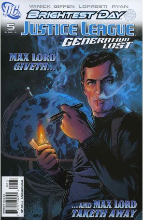 Justice League Generation Lost 5 published by DC with cover art by Tony Harris