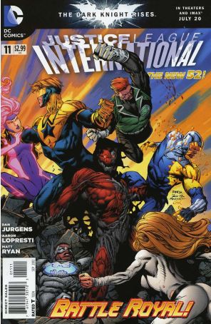 Justice League International (2nd Series) 11 published by DC with cover art by David Finch