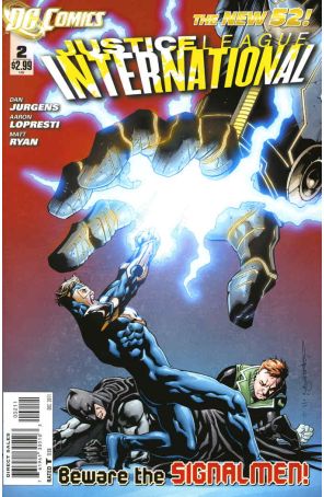 Justice League International (2nd Series) 2 published by DC with cover art by Aaron Lopresti