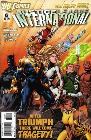 Justice League International (2nd Series) 6 published by DC with cover art by David Finch