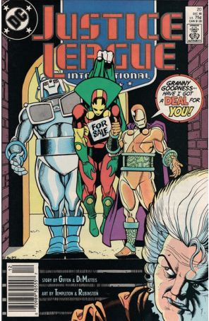 Justice League International 20 (Newsstand) published by DC with cover art by Ty Templeton