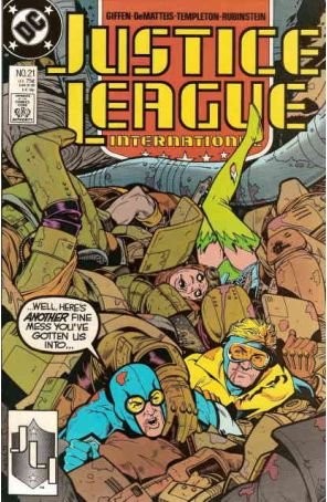 Justice League International 21 published by DC with cover art by Keith Giffen
