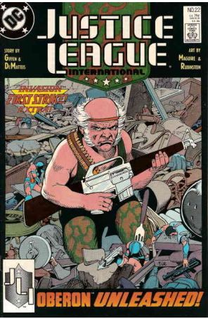 Justice League International 22 published by DC with cover art by Kevin Maguire