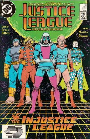 Justice League International 23 published by DC with cover art by Kevin Maguire