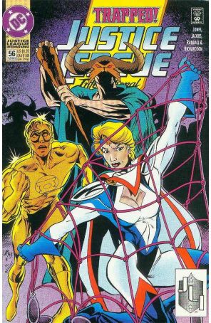 Justice League International 56 published by DC with cover art by Lee Moder