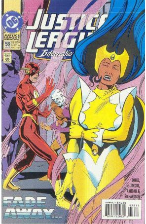 Justice League International 58 published by DC with cover art by Lee Moder
