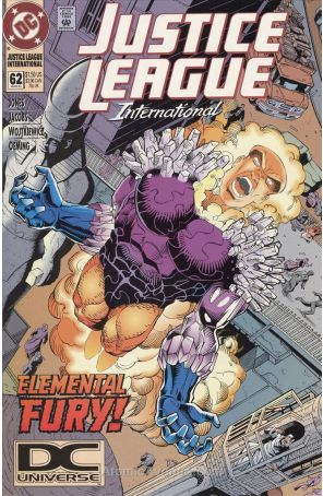 Justice League International 62 (2nd) published by DC with cover art by Chuck Wojtkiewicz