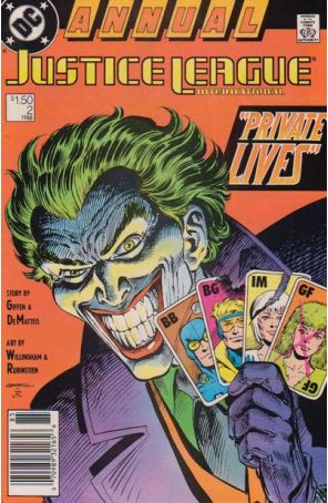 Justice League International Annual 2 (Newsstand) published by DC with cover art by Kerry Gammill