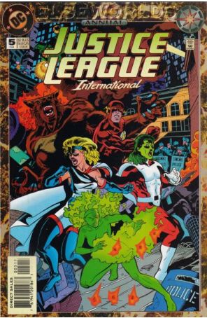 Justice League International Annual 5 published by DC with cover art by Chuck Wojtkiewicz