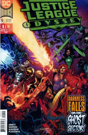 Justice League Odyssey 9 published by DC with cover art by Daniel Sampere