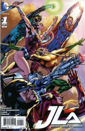 Justice League Of America (4th Series) 1 published by DC with cover art by Bryan Hitch