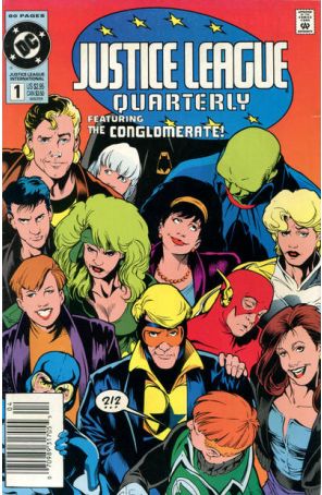 Justice League Quarterly 1 (Newsstand) published by DC with cover art by Adam Hughes